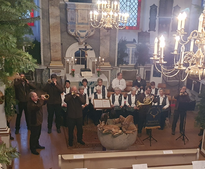 Musiker beim großen Halali in der St. Andreaskirche
